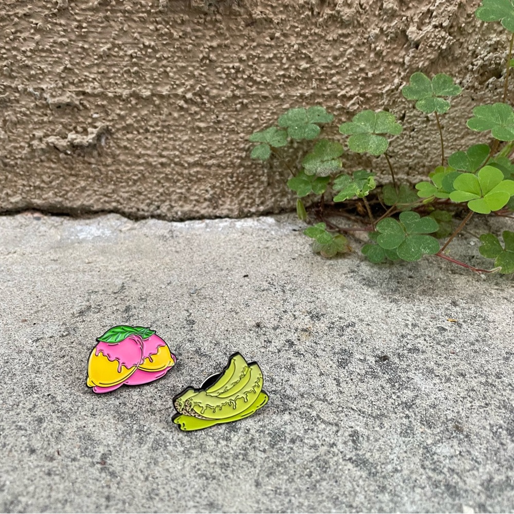 NWOT. Two Pins, Lime Green Honey Dew, Pink Lemon